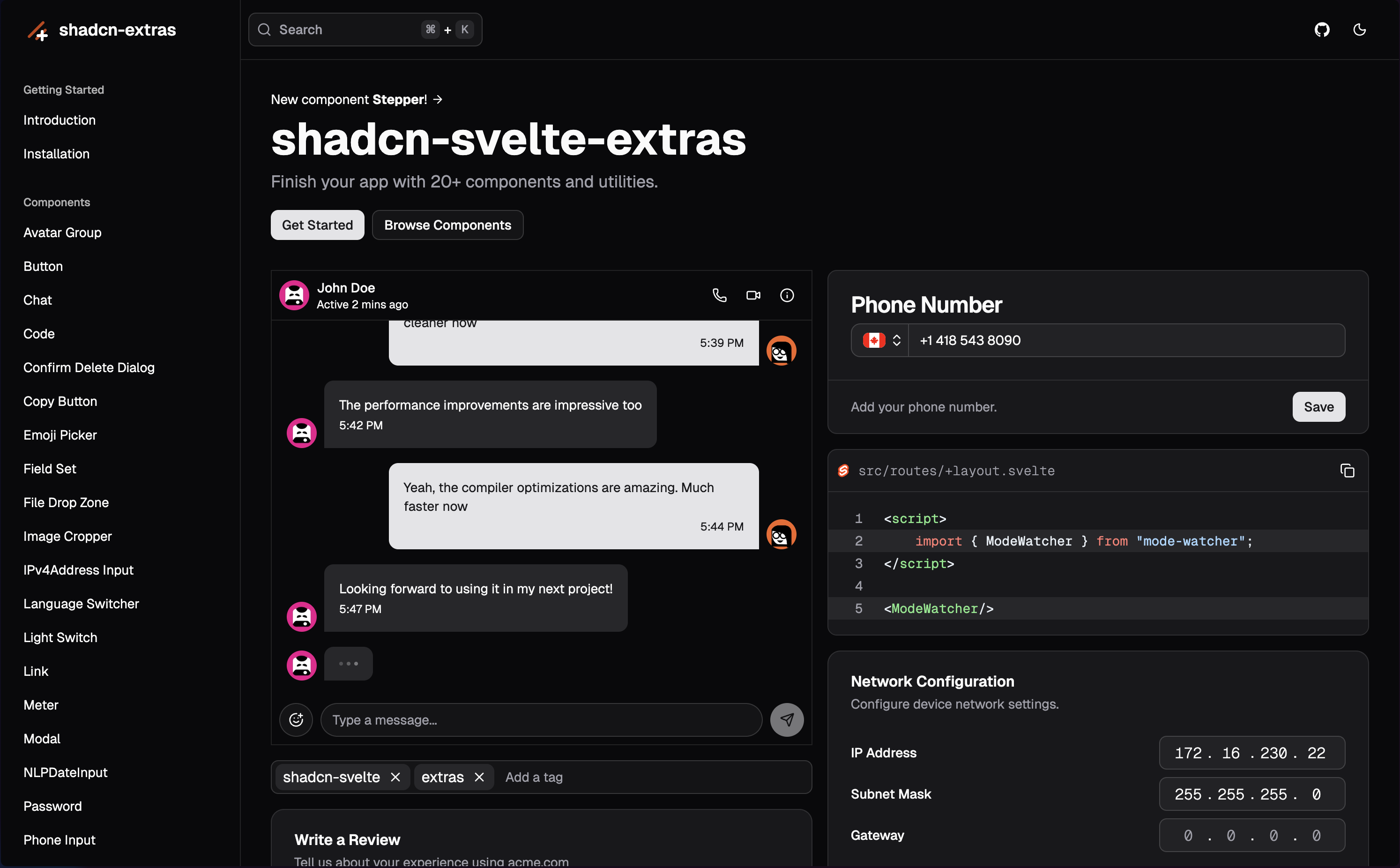 shadcn-svelte-extras